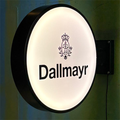 Nasendisplay Leuchtdisplay Standdisplay geschweißter Stahlring und Aufsatz